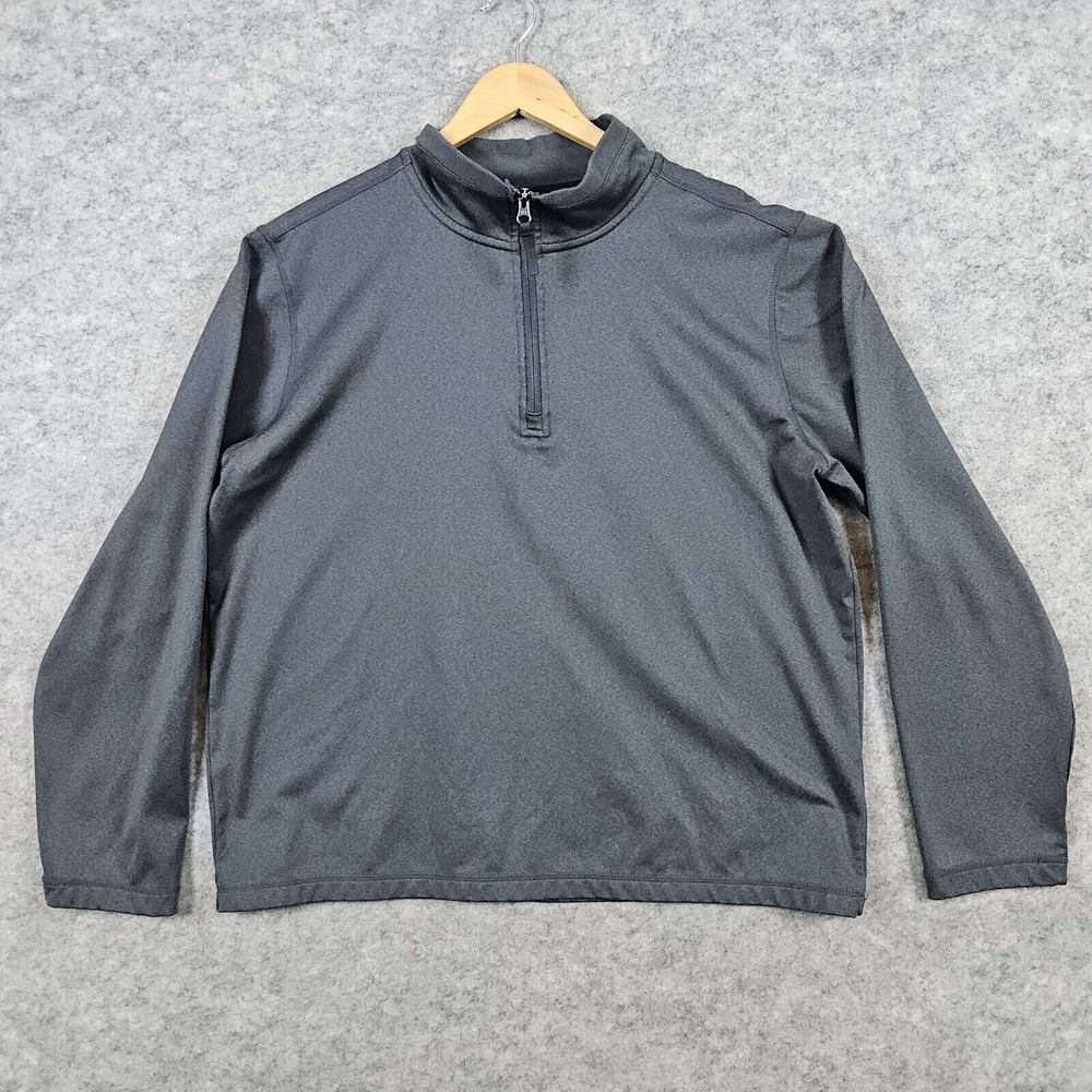 32 Degrees Heat Men's‎ Dark Gray 1/4 Quarter Zip Size L Pullover Long Sleeves